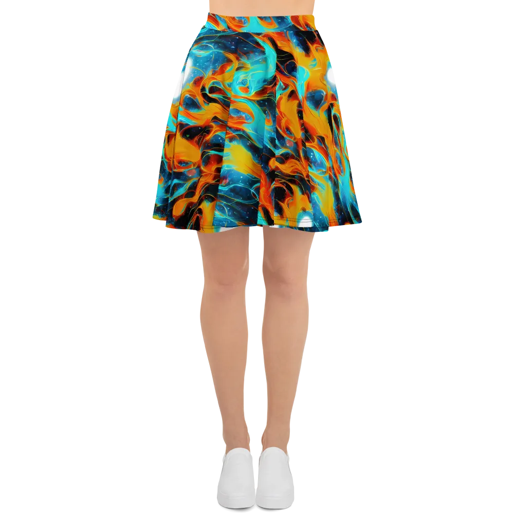 Ember Ocean on Skater Skirt — Front