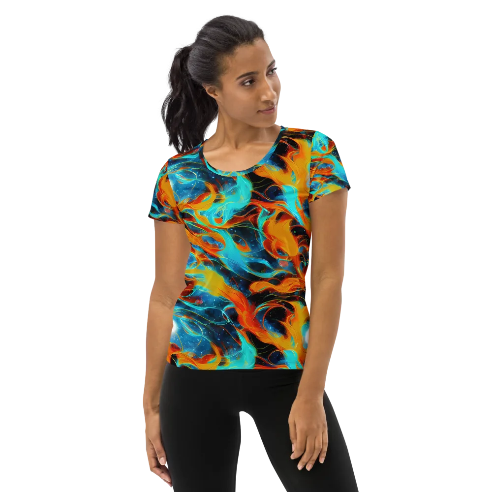 Ember Ocean on Women's Athletic T-Shirt — Front
