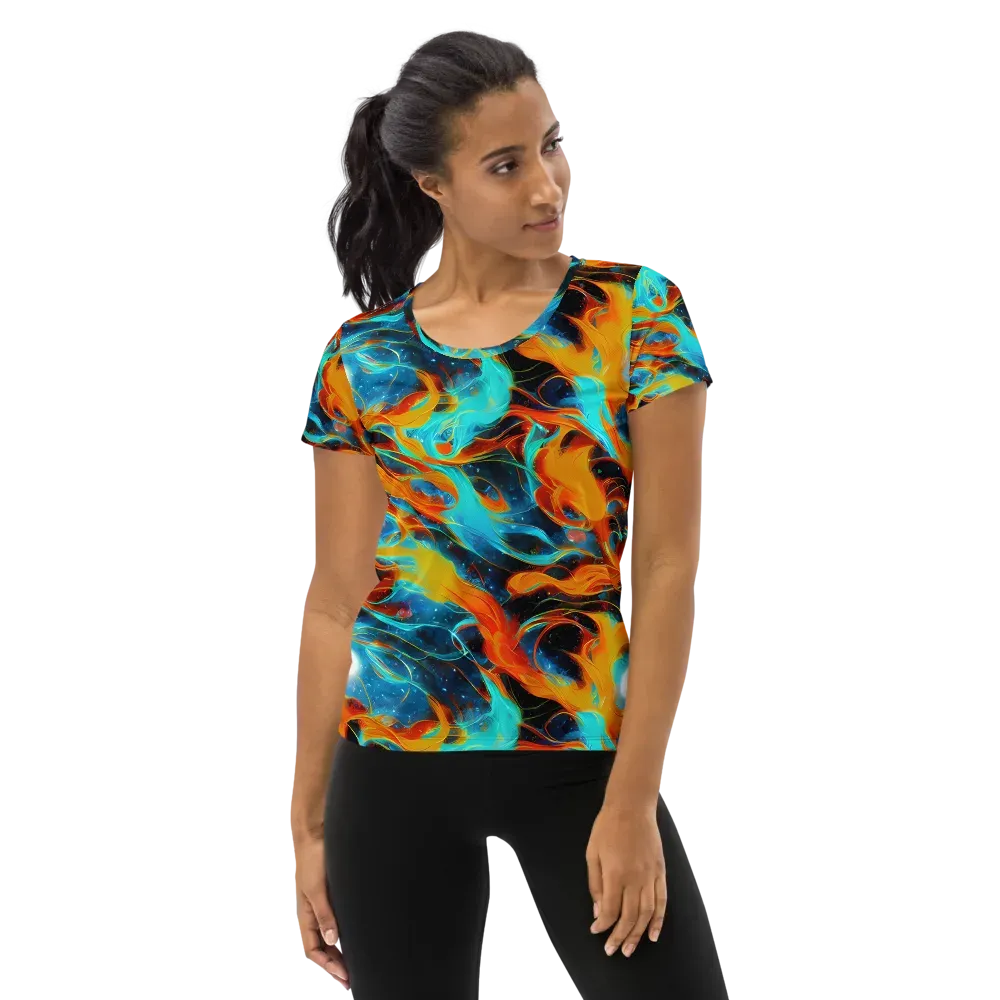 Ember Ocean on Women's Athletic T-Shirt — Front