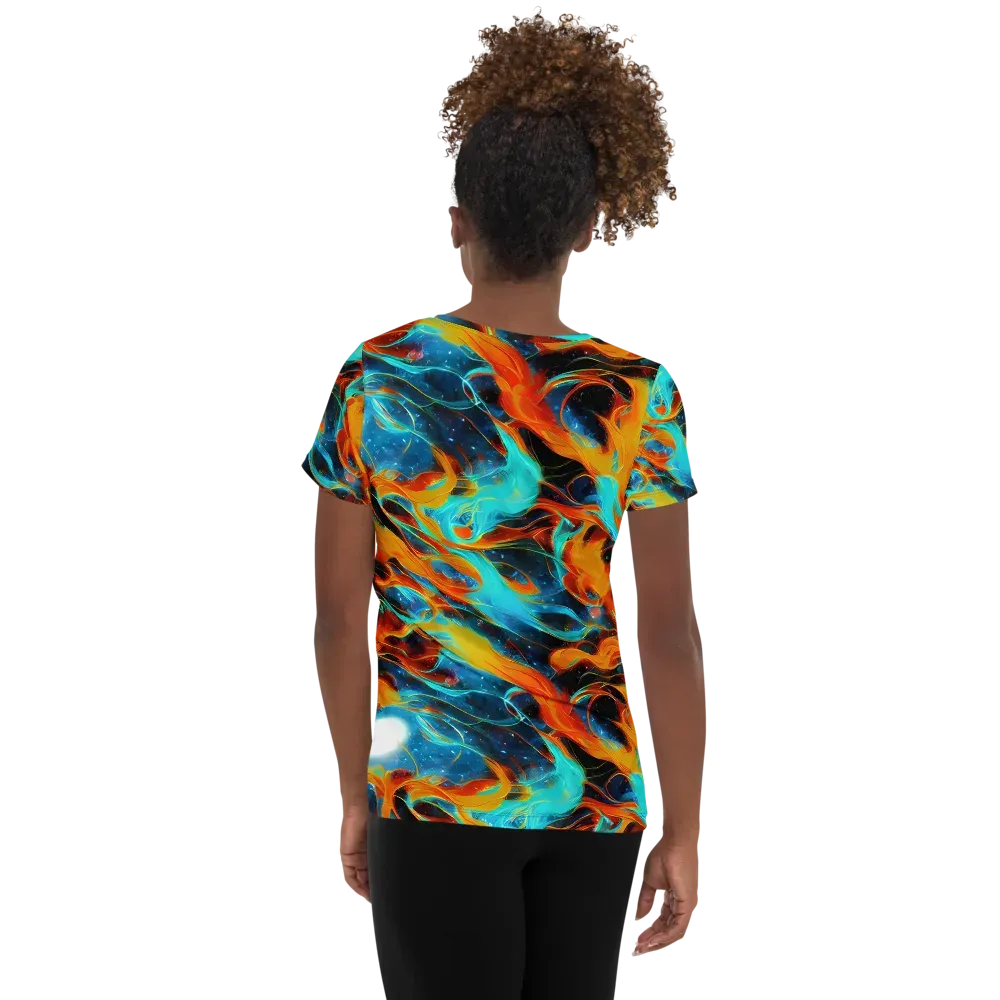Ember Ocean on Women's Athletic T-Shirt — Back