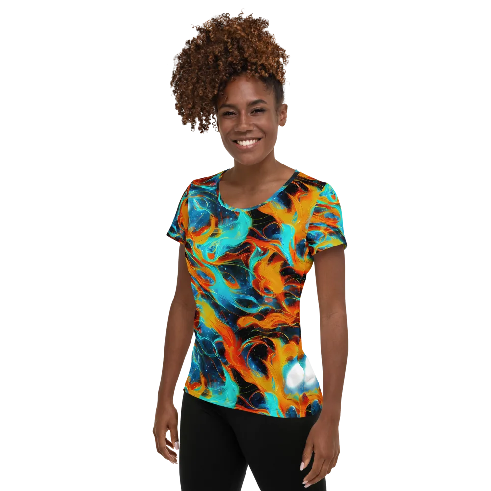 Ember Ocean on Women's Athletic T-Shirt — Left