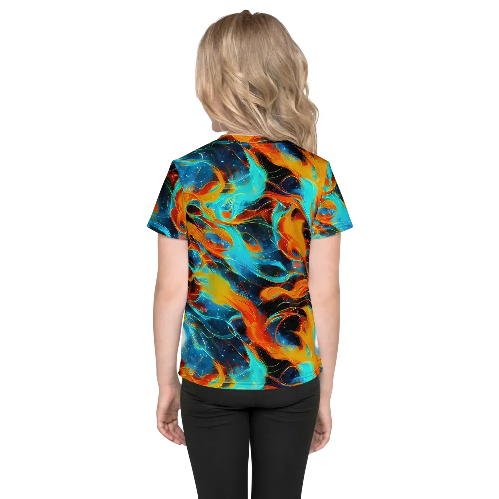 Ember Ocean on Kids Crew Neck T-Shirt — Back