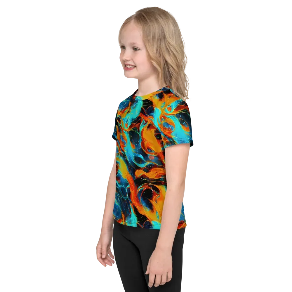 Ember Ocean on Kids Crew Neck T-Shirt — Left