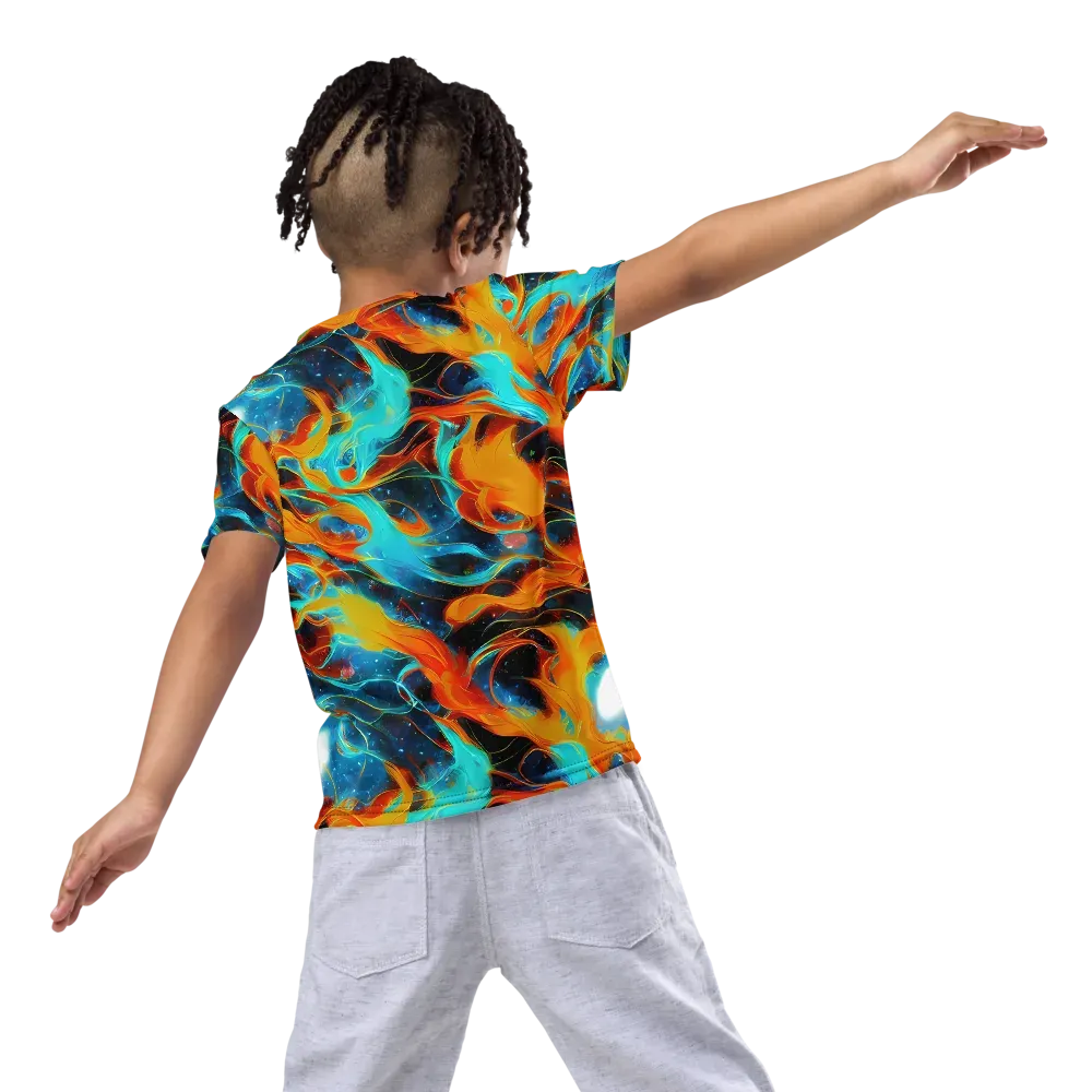 Ember Ocean on Kids Crew Neck T-Shirt — Back