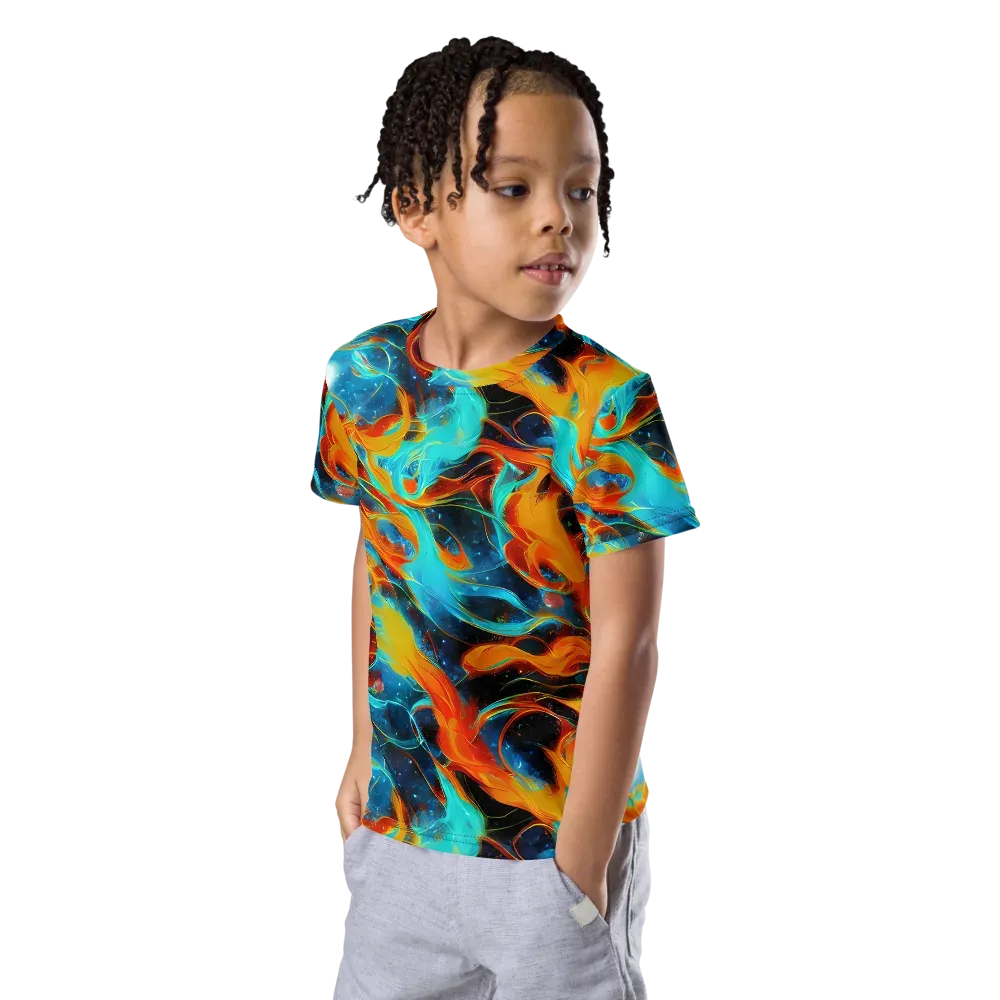 Ember Ocean on Kids Crew Neck T-Shirt — Left Front