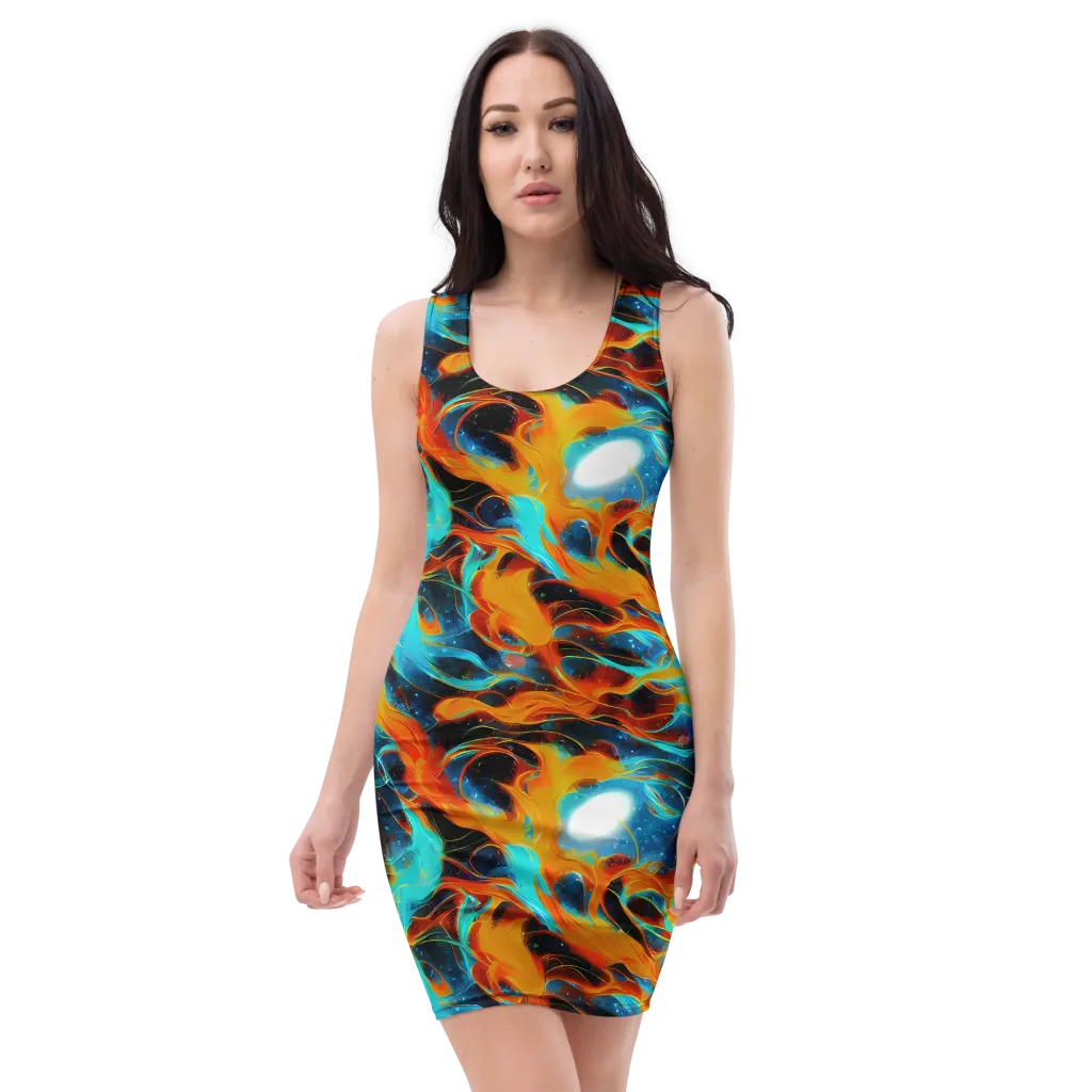 Ember Ocean on Bodycon Dress — Front