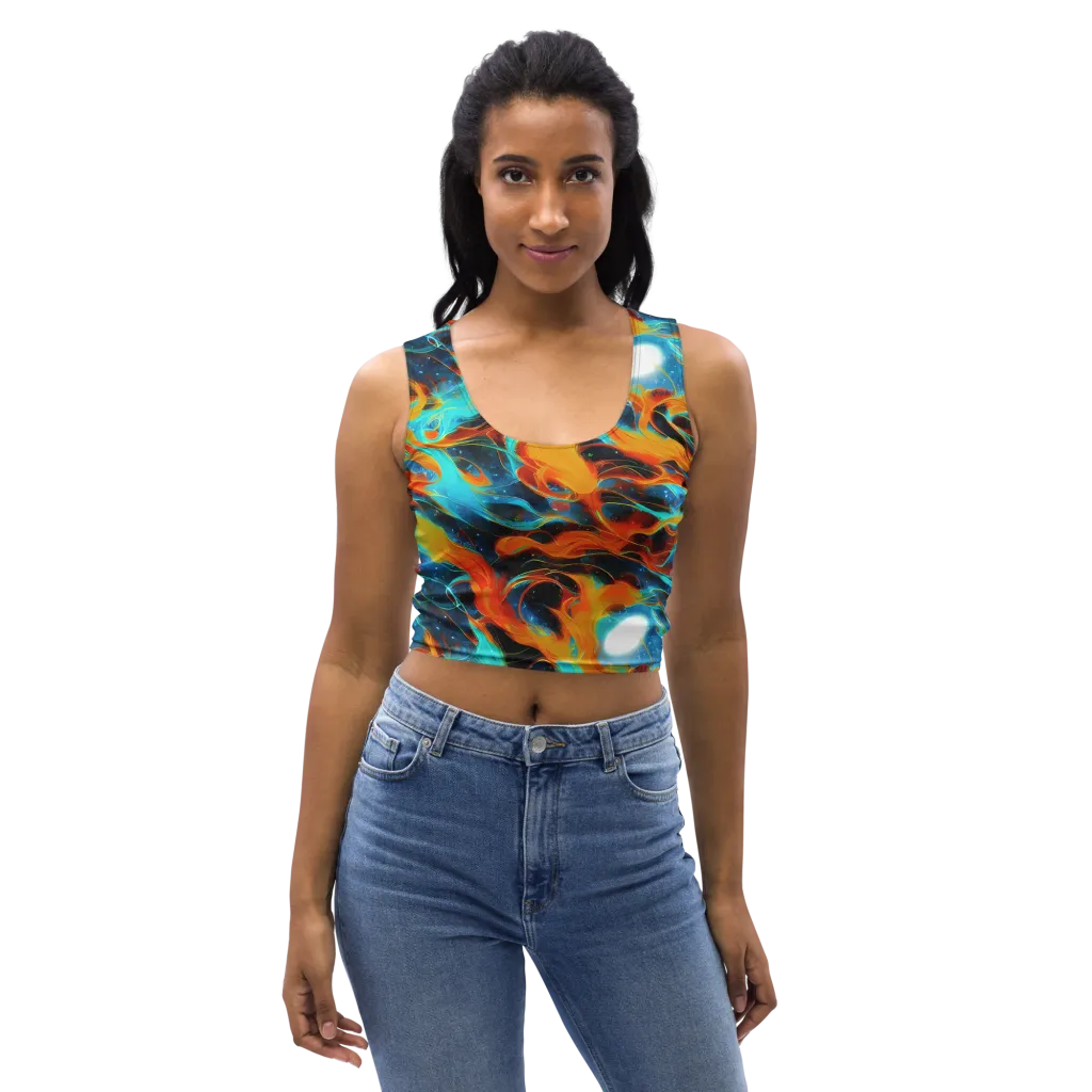 Ember Ocean on Crop Top — Front