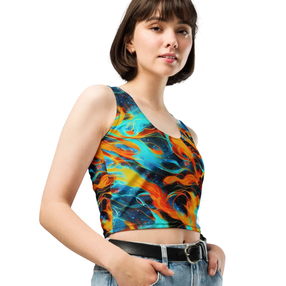 Ember Ocean on Crop Top — Right Front