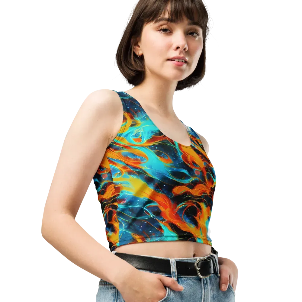 Ember Ocean on Crop Top — Right Front