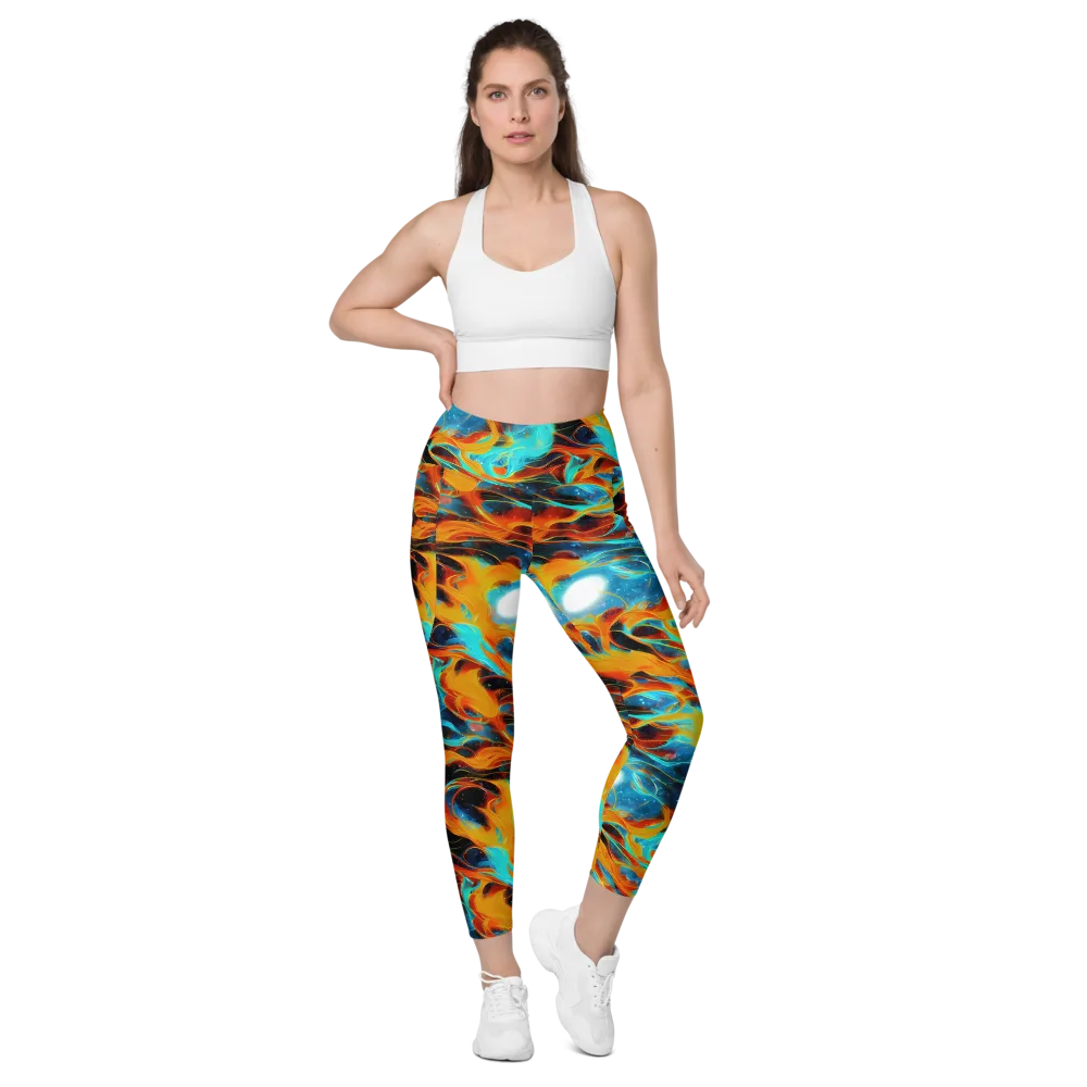 Ember Ocean on Leggings with Pockets — Front