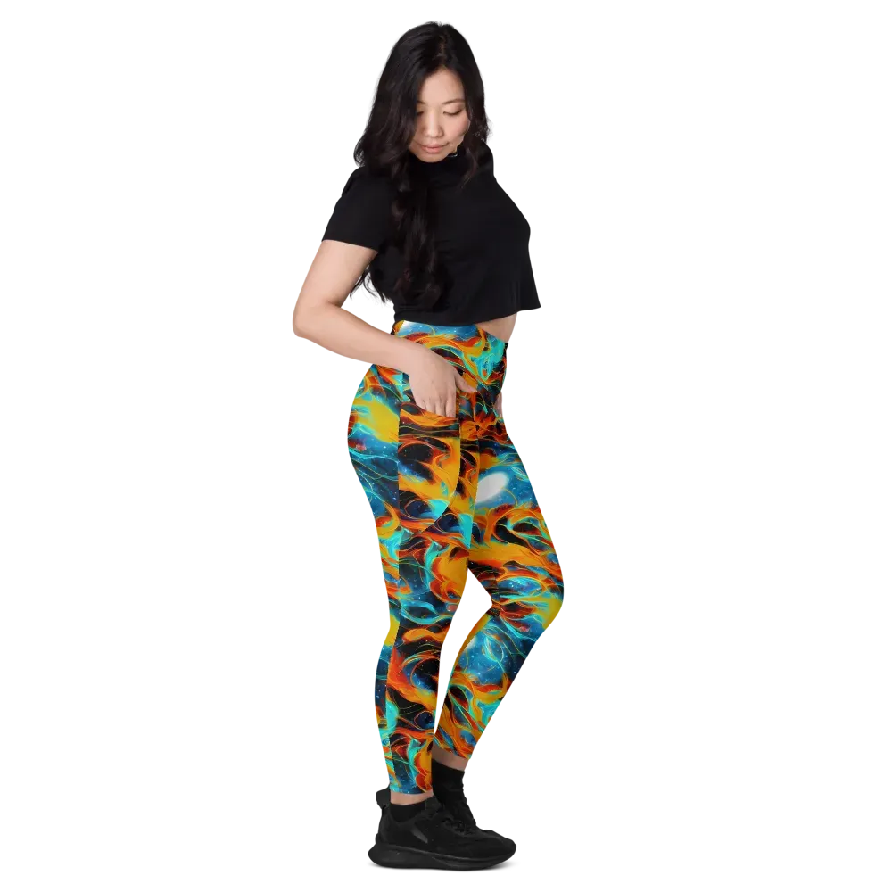 Ember Ocean on Leggings with Pockets — Right