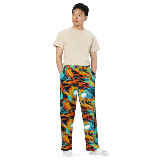 Ember Ocean on a Wide-Leg Pants