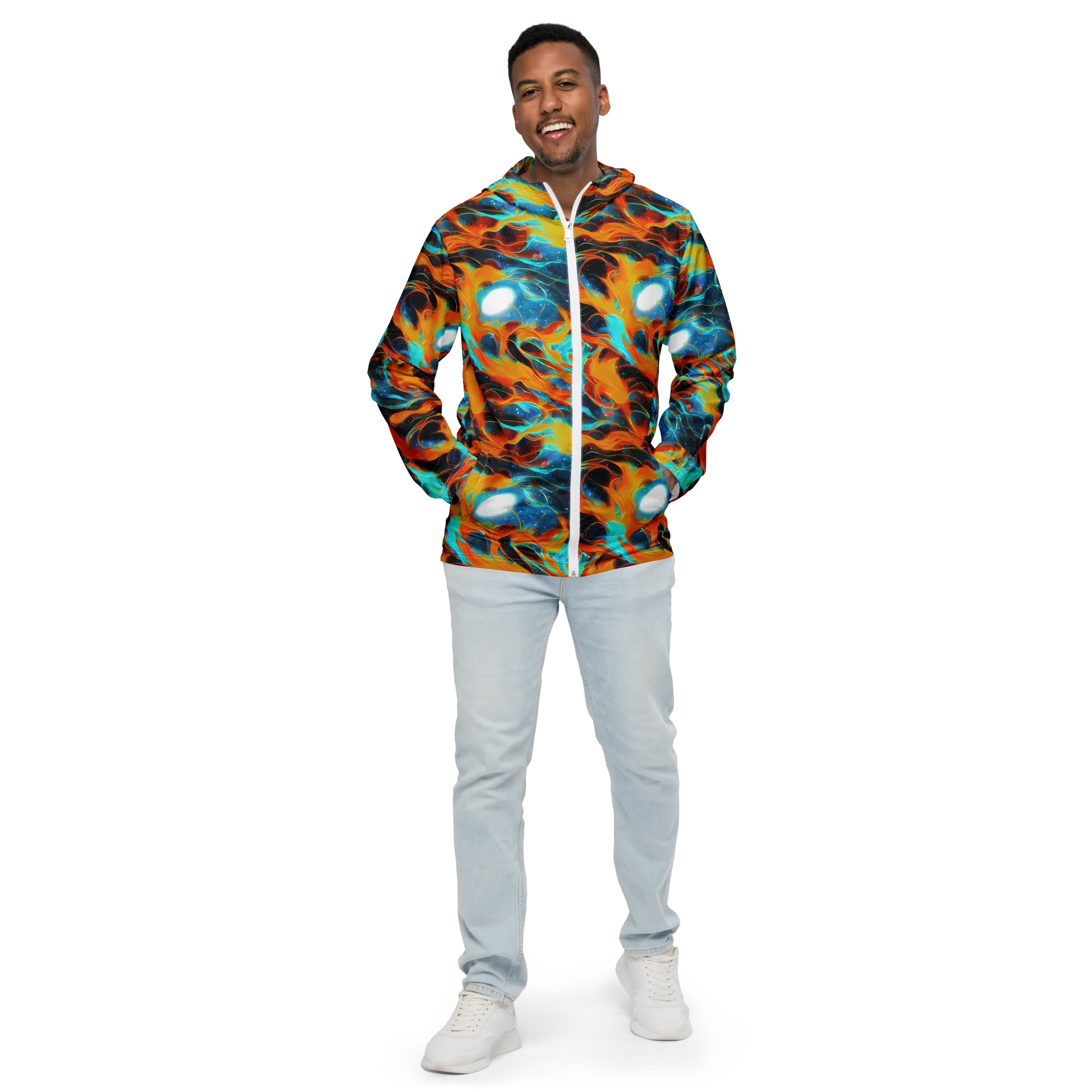 Ember Ocean on Men's Windbreaker — Front