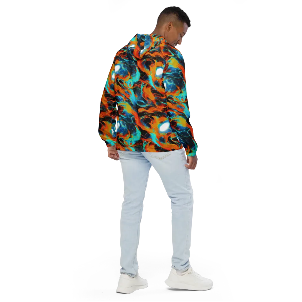 Ember Ocean on Men's Windbreaker — Back