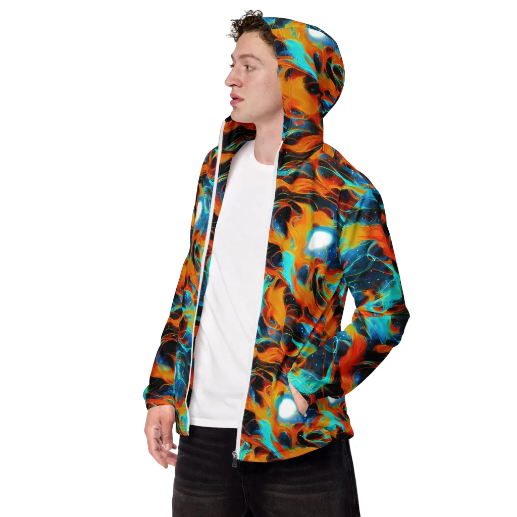Ember Ocean on Men's Windbreaker — Left Front