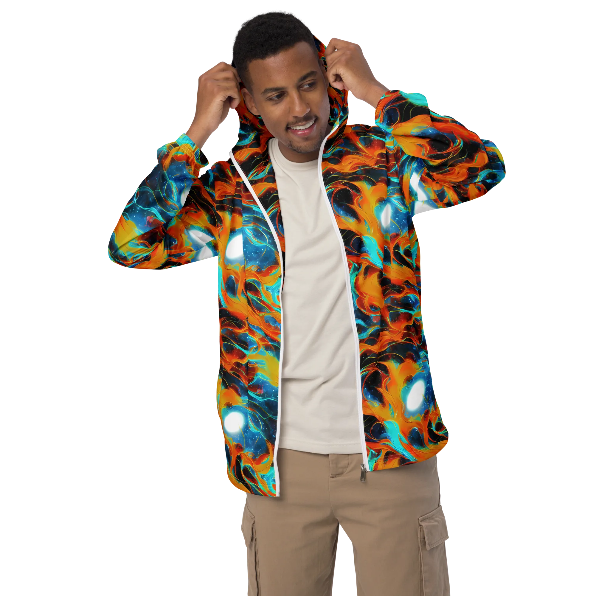 Ember Ocean on Men's Windbreaker — Front