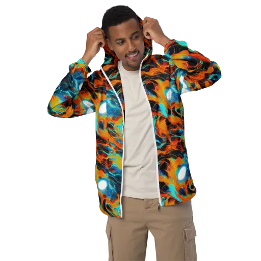Ember Ocean on a Men's Windbreaker