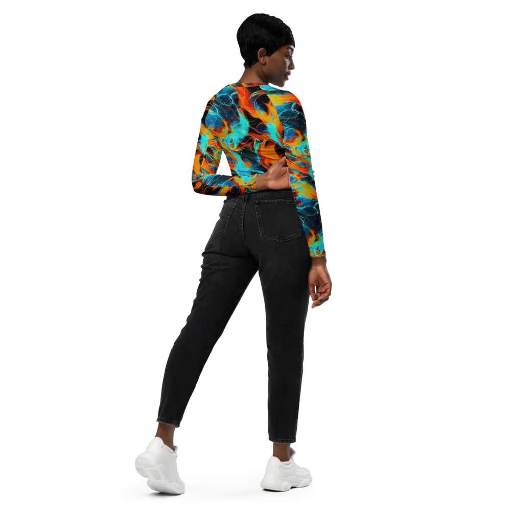 Ember Ocean on Long Sleeve Crop Top — Right Back