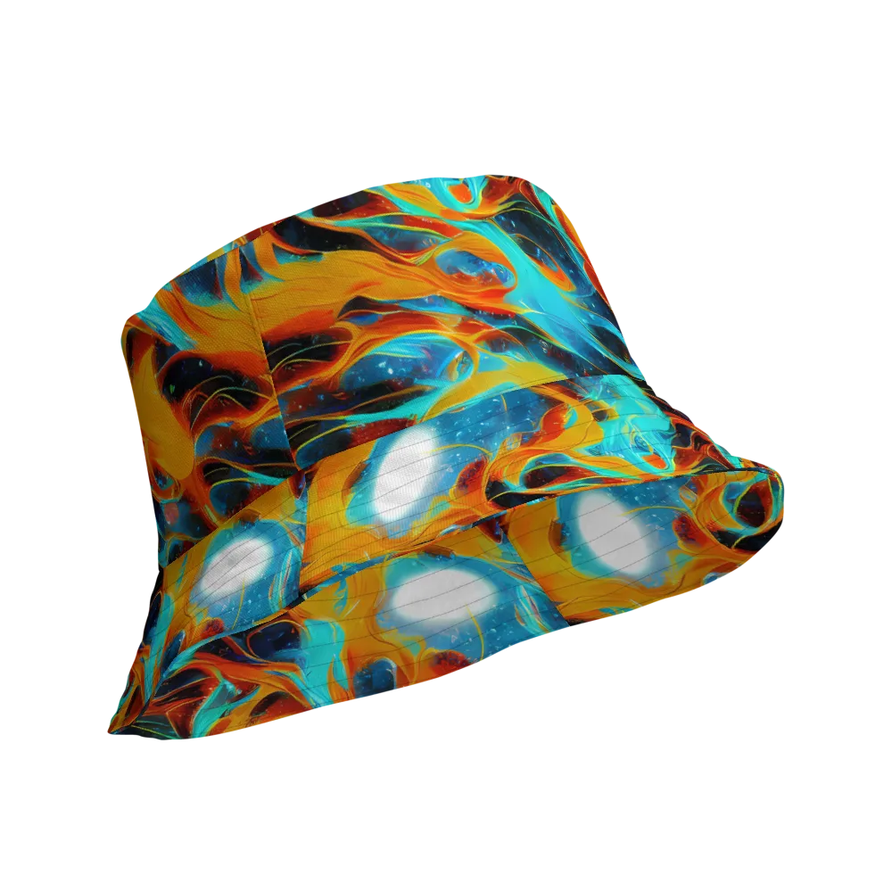 Ember Ocean on Reversible Bucket Hat — Product details Outside