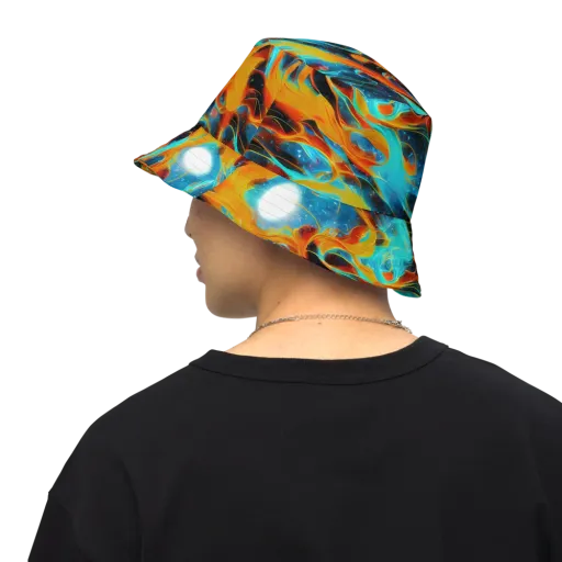 Ember Ocean on a Reversible Bucket Hat