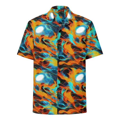 Ember Ocean on a Button Shirt