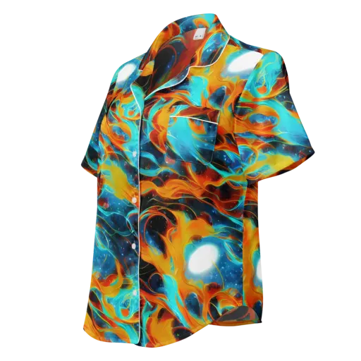 Ember Ocean on a Women's Short Sleeve Pajama Top