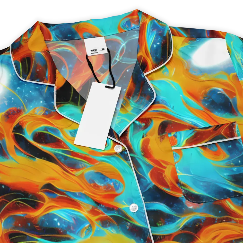 Ember Ocean on Women's Short Sleeve Pajama Top — Product details