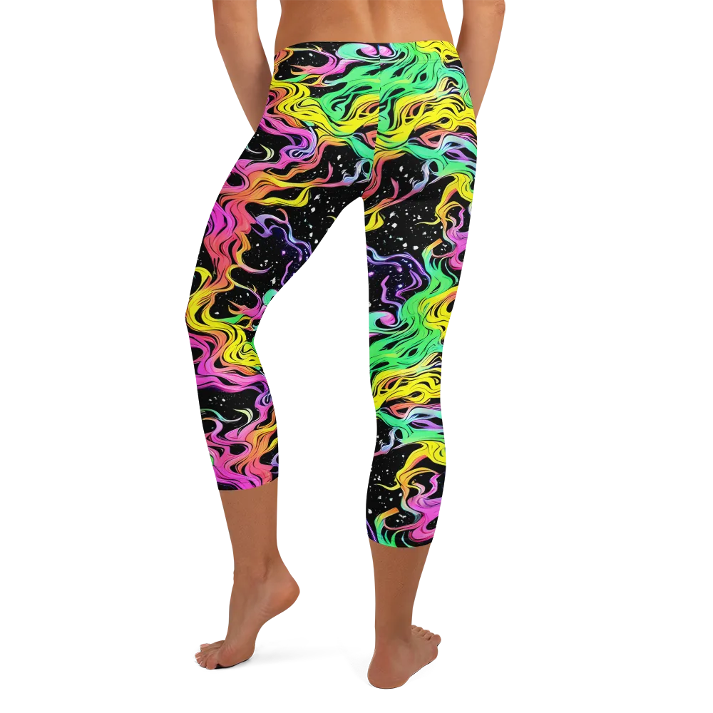 Midnight Chromatic on Capri Leggings — Back