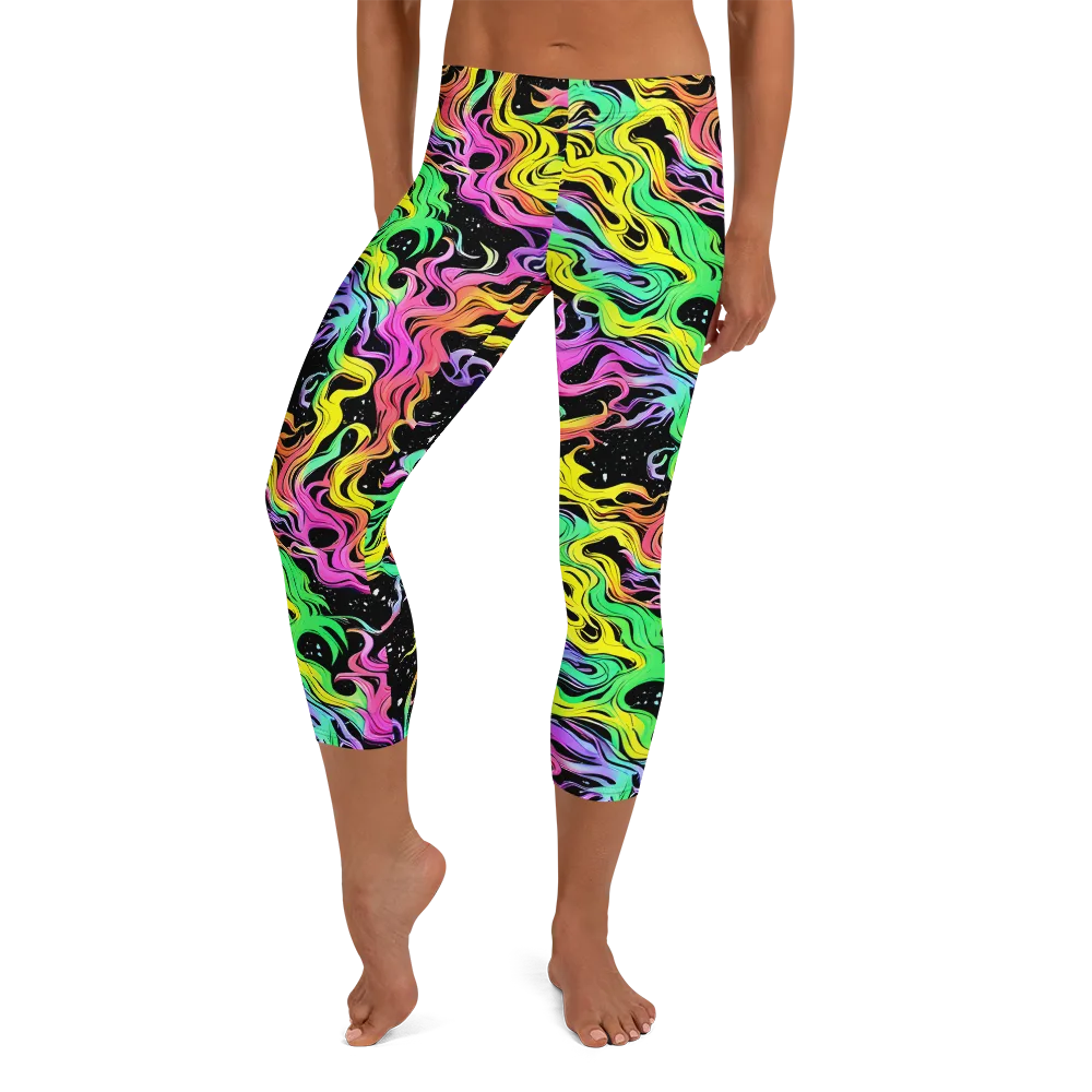 Midnight Chromatic on Capri Leggings — Front