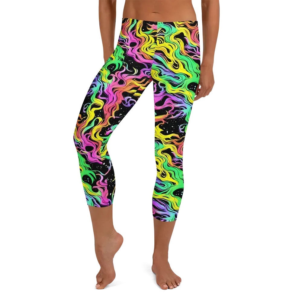 Midnight Chromatic on Capri Leggings — Front
