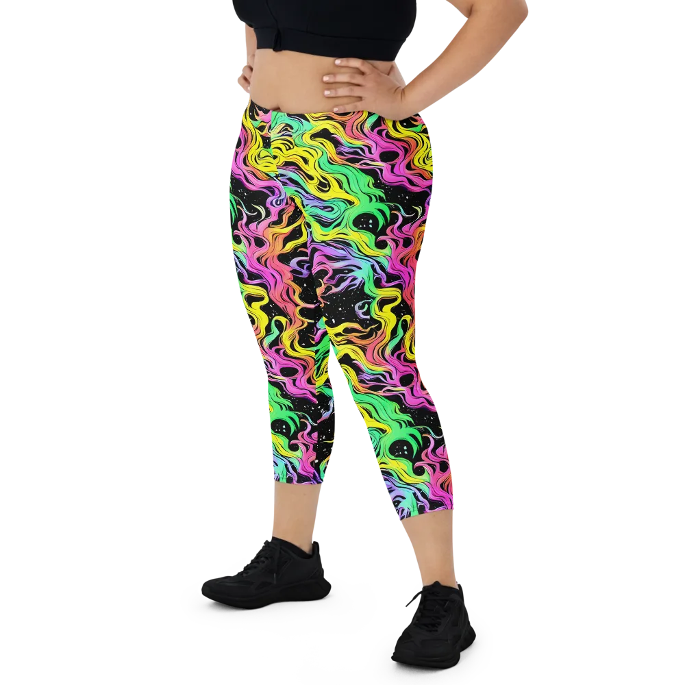 Midnight Chromatic on Capri Leggings — Front