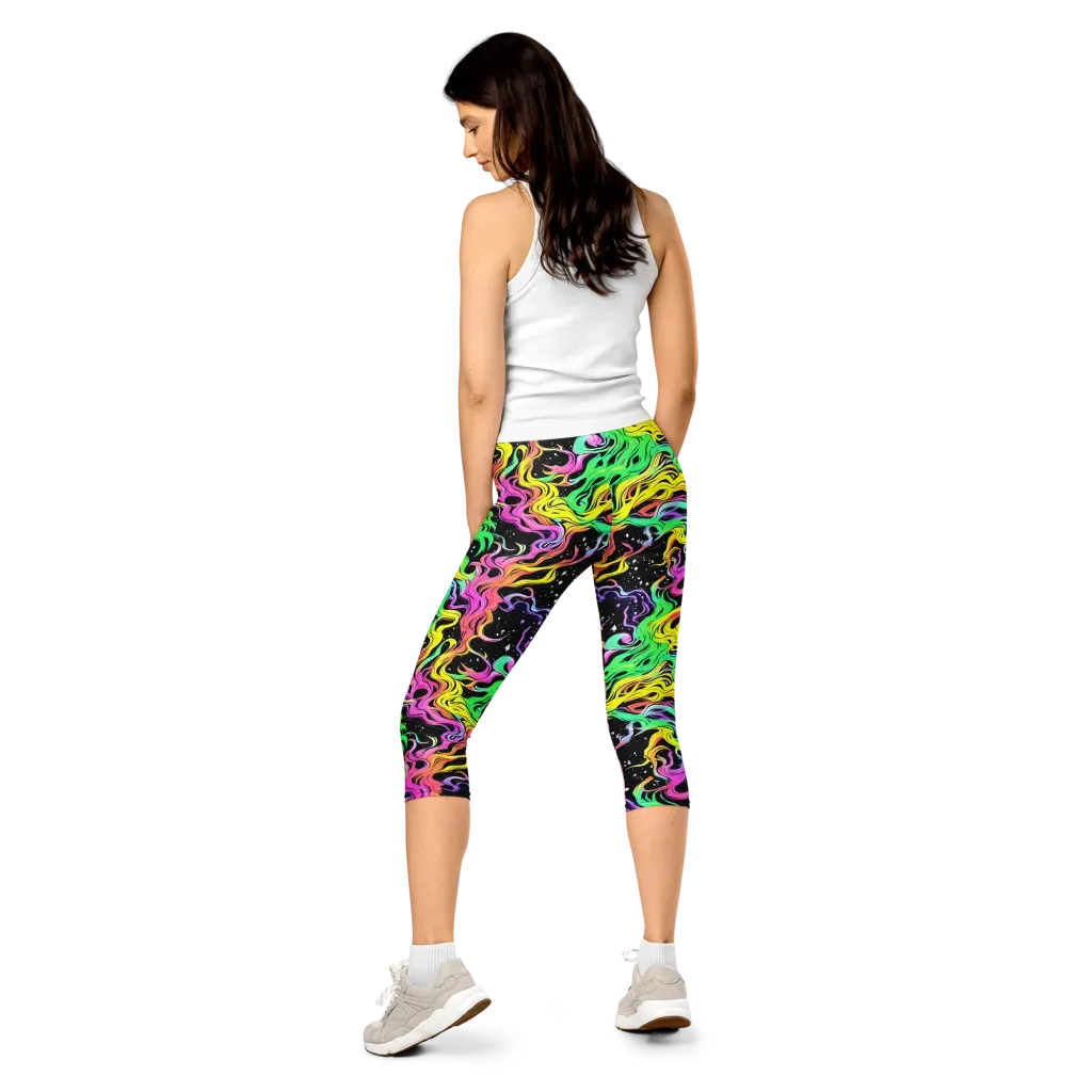 Midnight Chromatic on Capri Leggings — Back