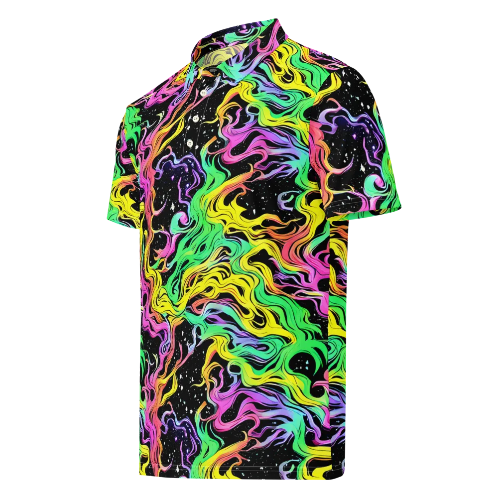 Midnight Chromatic on Men's Slim Fit Polo Shirt — Left Front