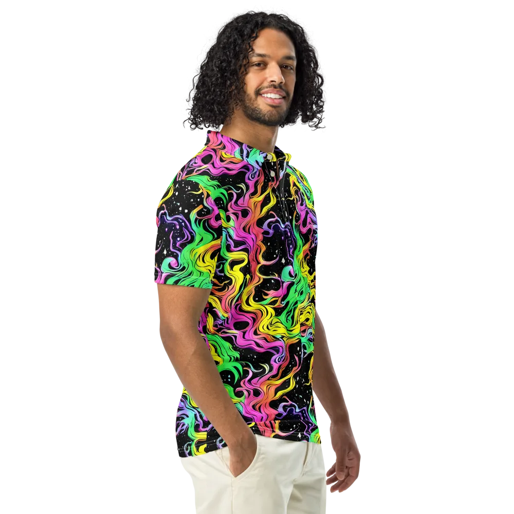 Midnight Chromatic on Men's Slim Fit Polo Shirt — Right Front