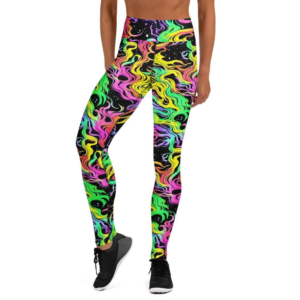 Midnight Chromatic on Yoga Leggings — Front