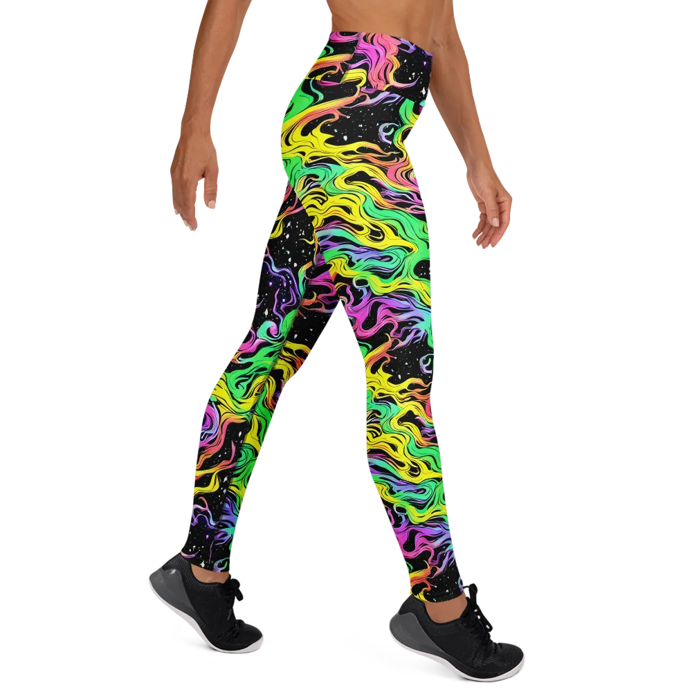 Midnight Chromatic on Yoga Leggings — Right