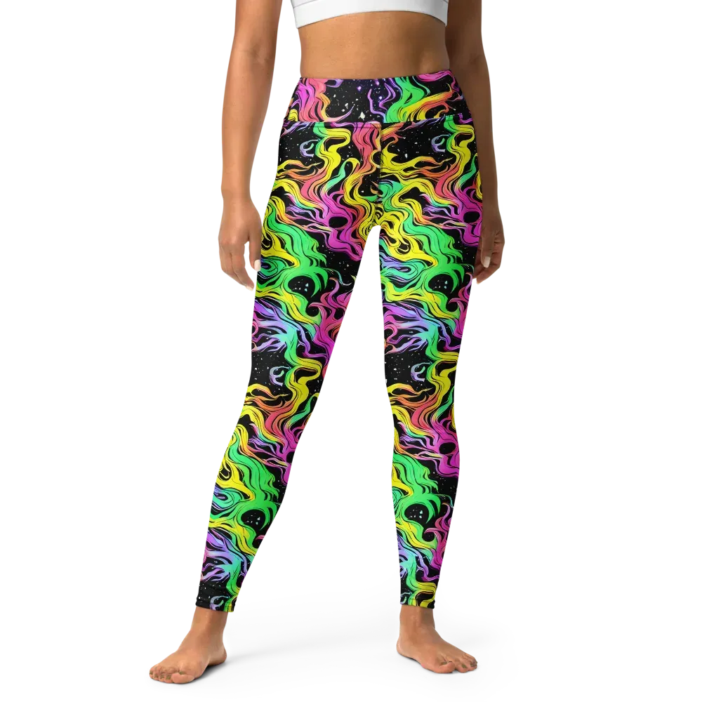Midnight Chromatic on Yoga Leggings — Front