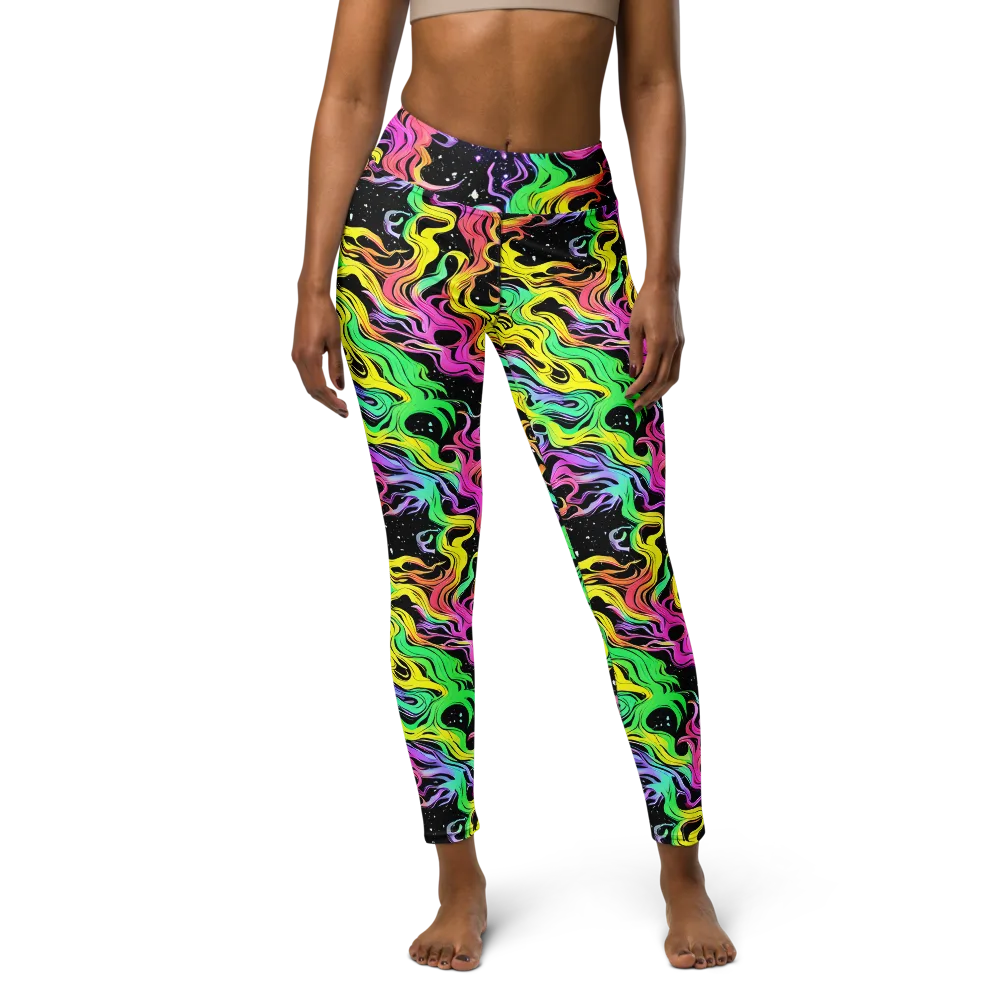 Midnight Chromatic on Yoga Leggings — Front