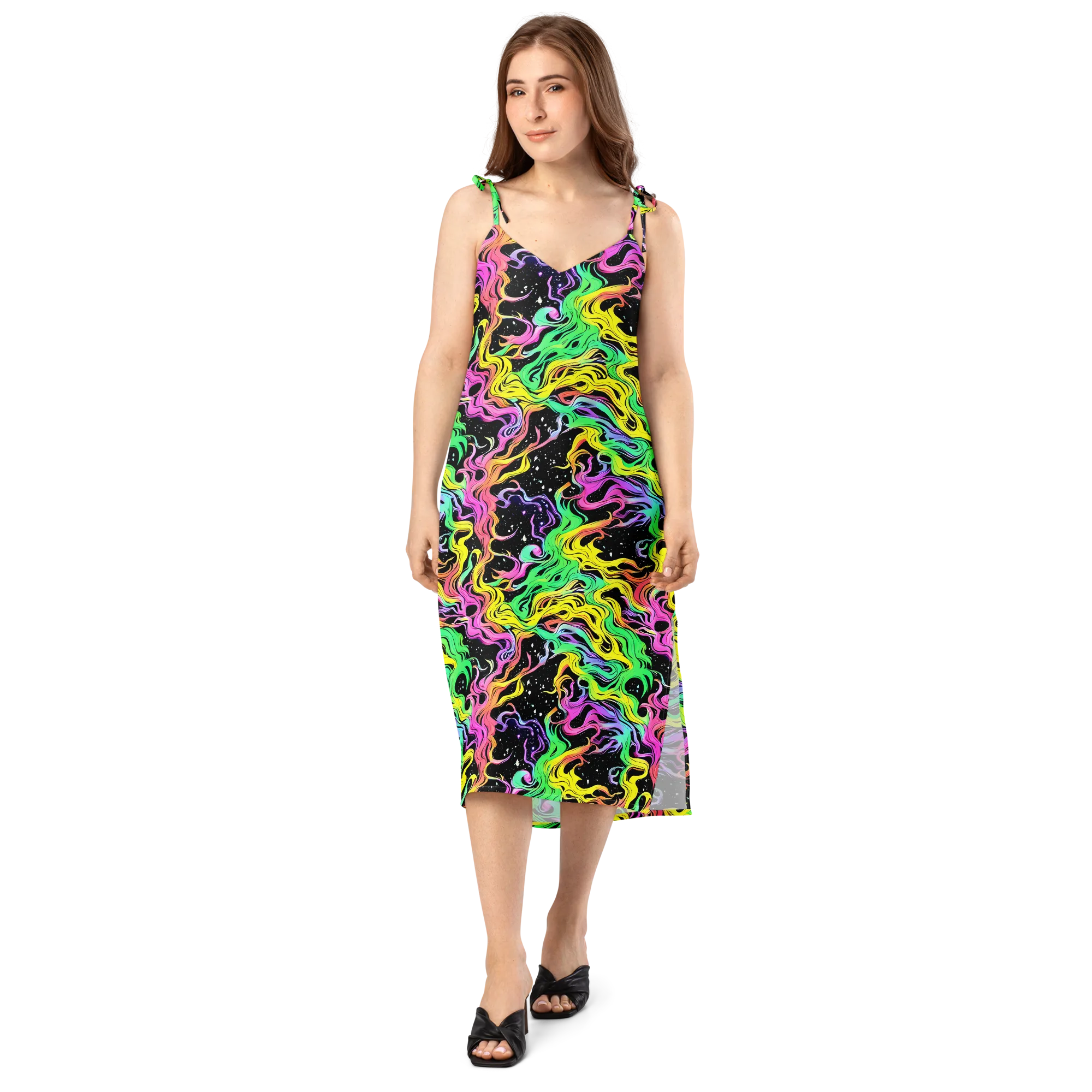 Midnight Chromatic on Slip Dress — Front