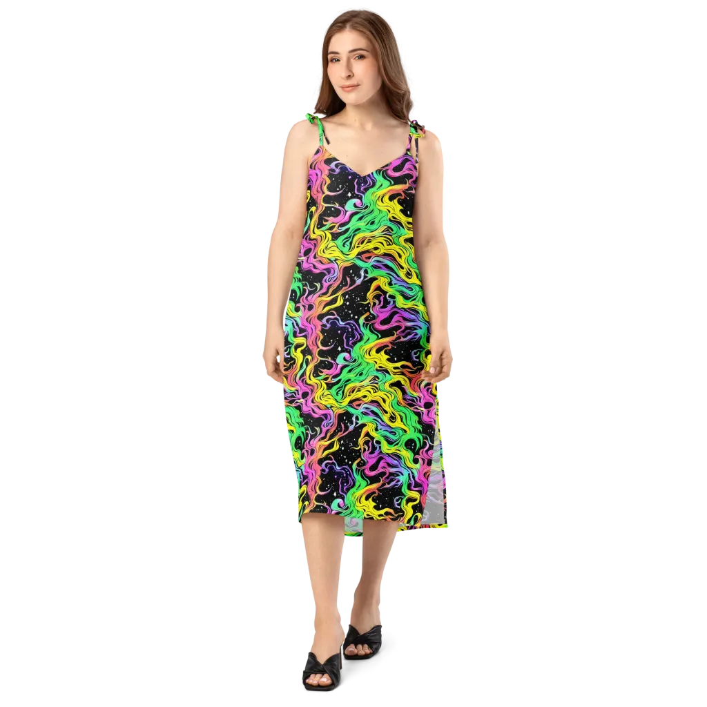 Midnight Chromatic on Slip Dress — Front