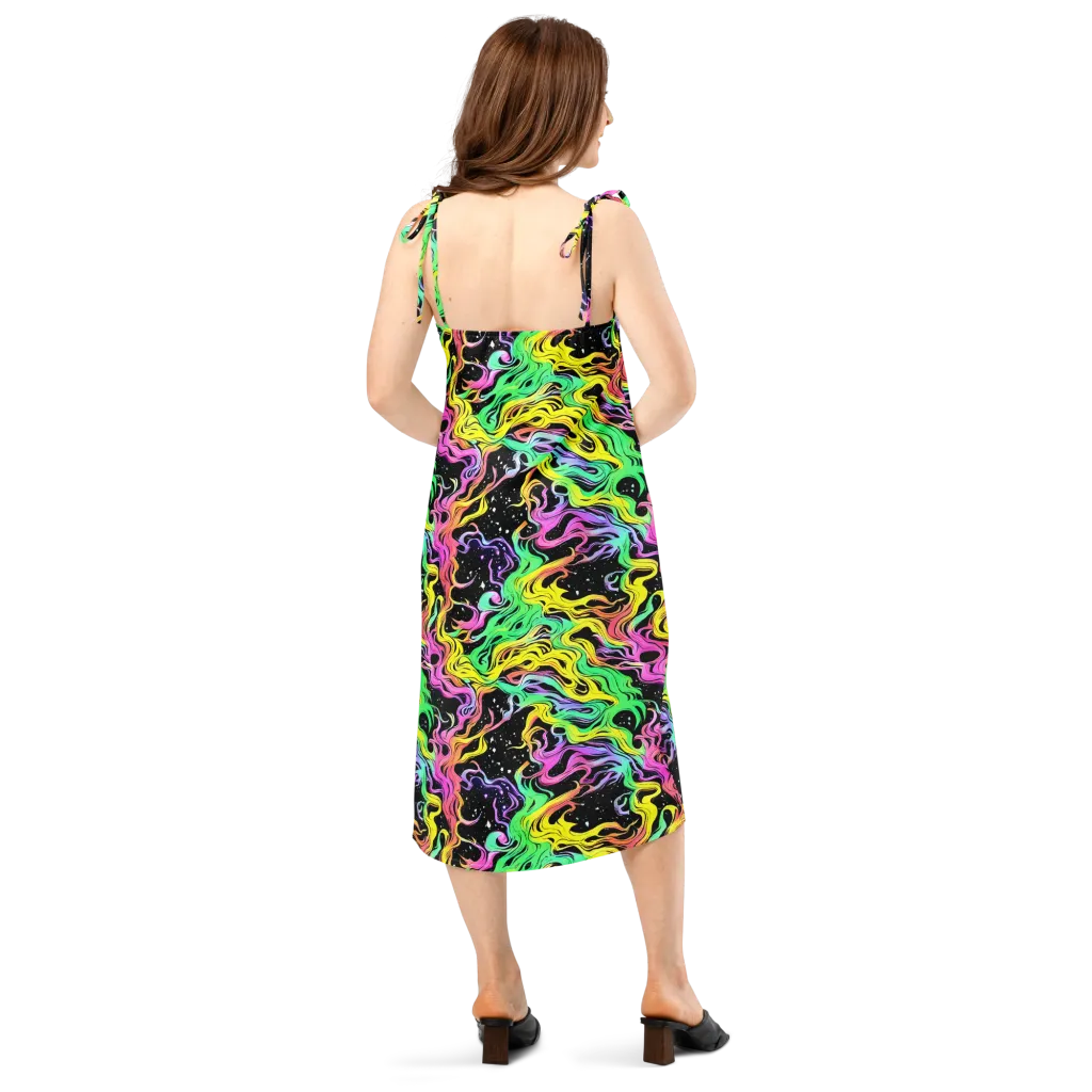 Midnight Chromatic on Slip Dress — Back