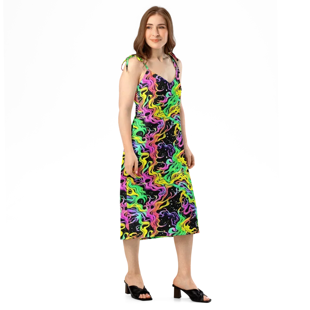 Midnight Chromatic on Slip Dress — Right Front