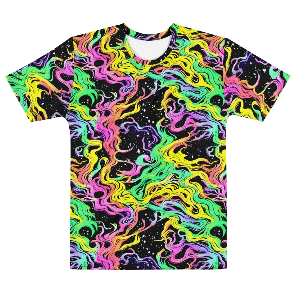 Midnight Chromatic on Men's Cotton Crew Neck T-Shirt — Front