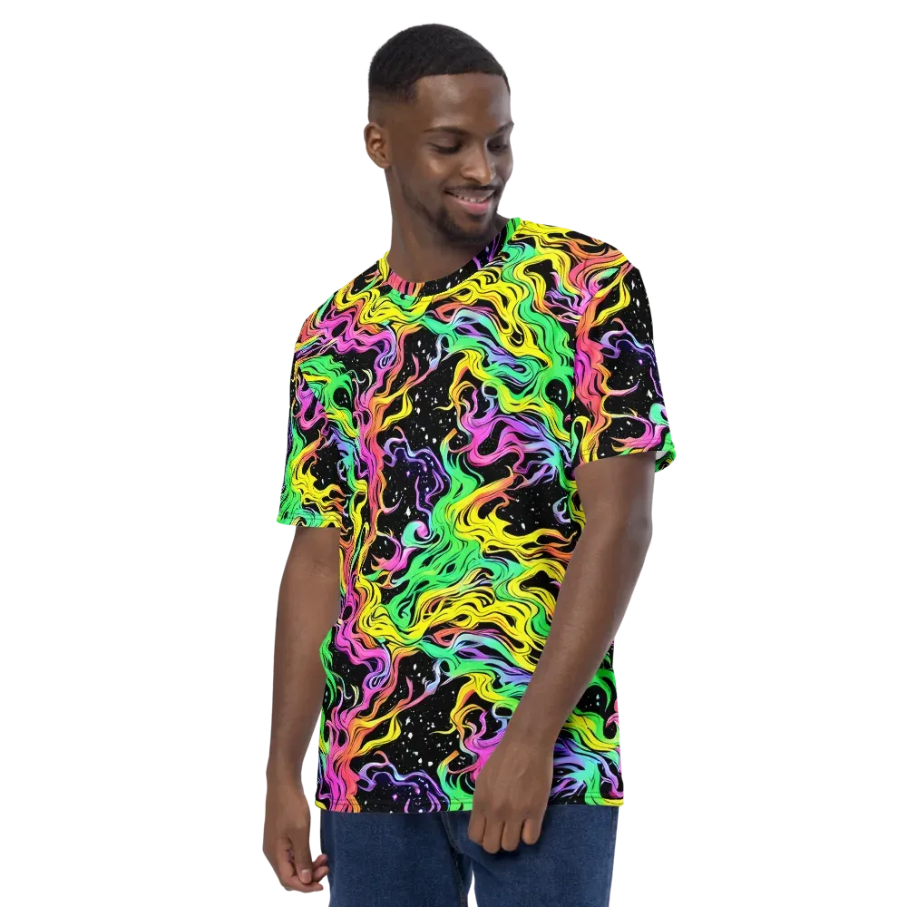 Midnight Chromatic on Men's Crew Neck T-Shirt — Left
