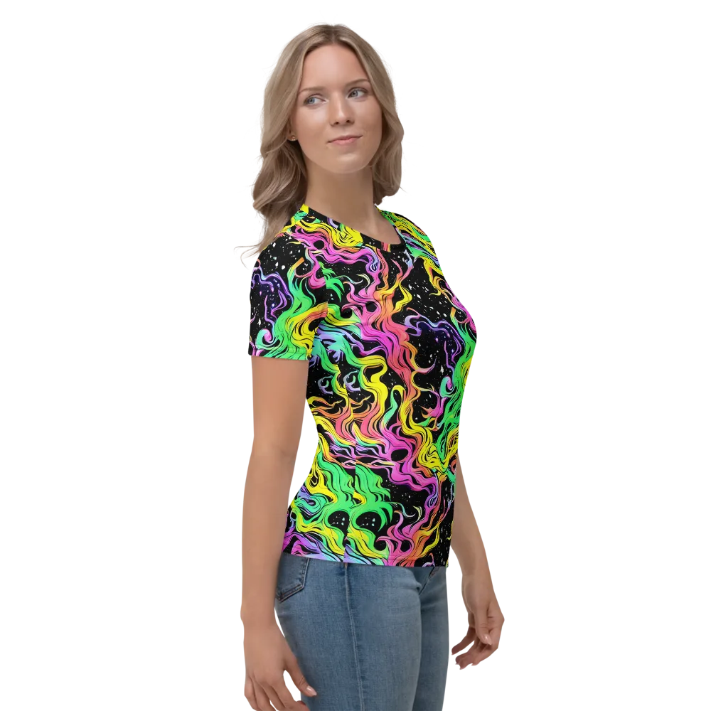 Midnight Chromatic on Women's Crew Neck T-Shirt — Right
