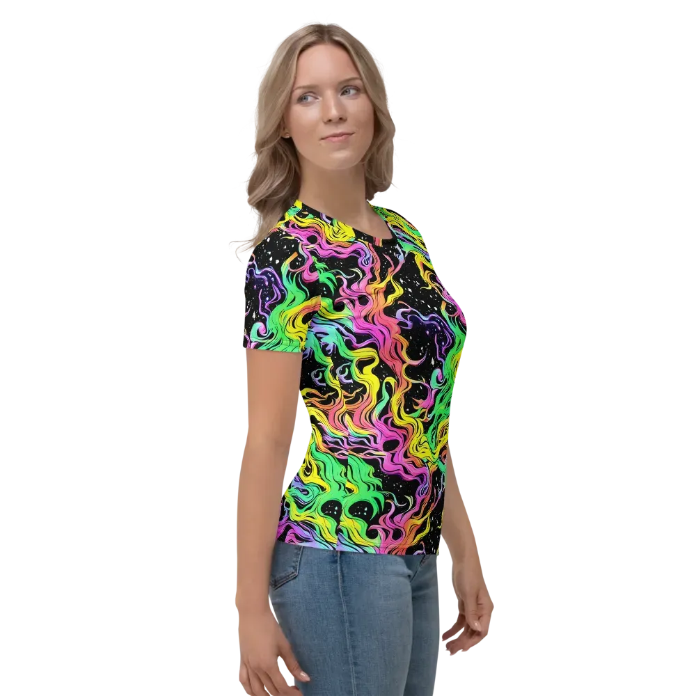 Midnight Chromatic on Women's Crew Neck T-Shirt — Right