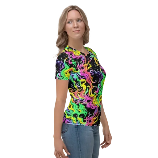 Midnight Chromatic on a Women's Crew Neck T-Shirt
