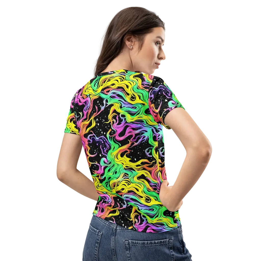 Midnight Chromatic on Women's Crew Neck T-Shirt — Back