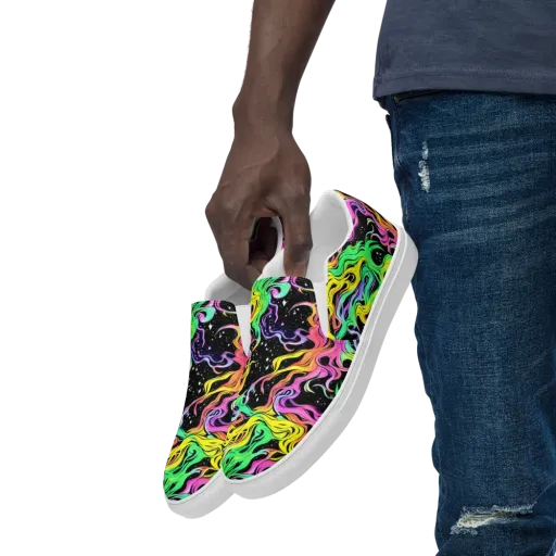 Midnight Chromatic on a Men's Slip-On Canvas Shoes