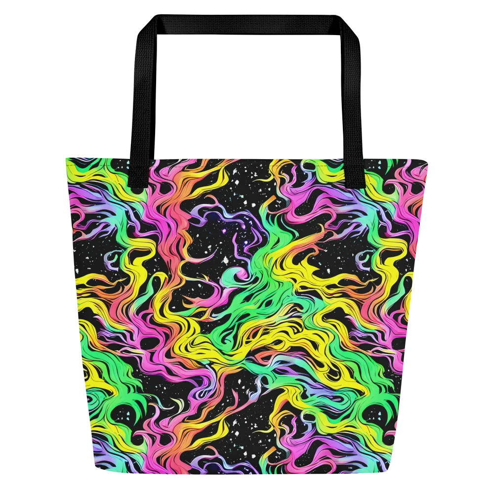 Midnight Chromatic on Large Tote Bag W/ Pocket — Front